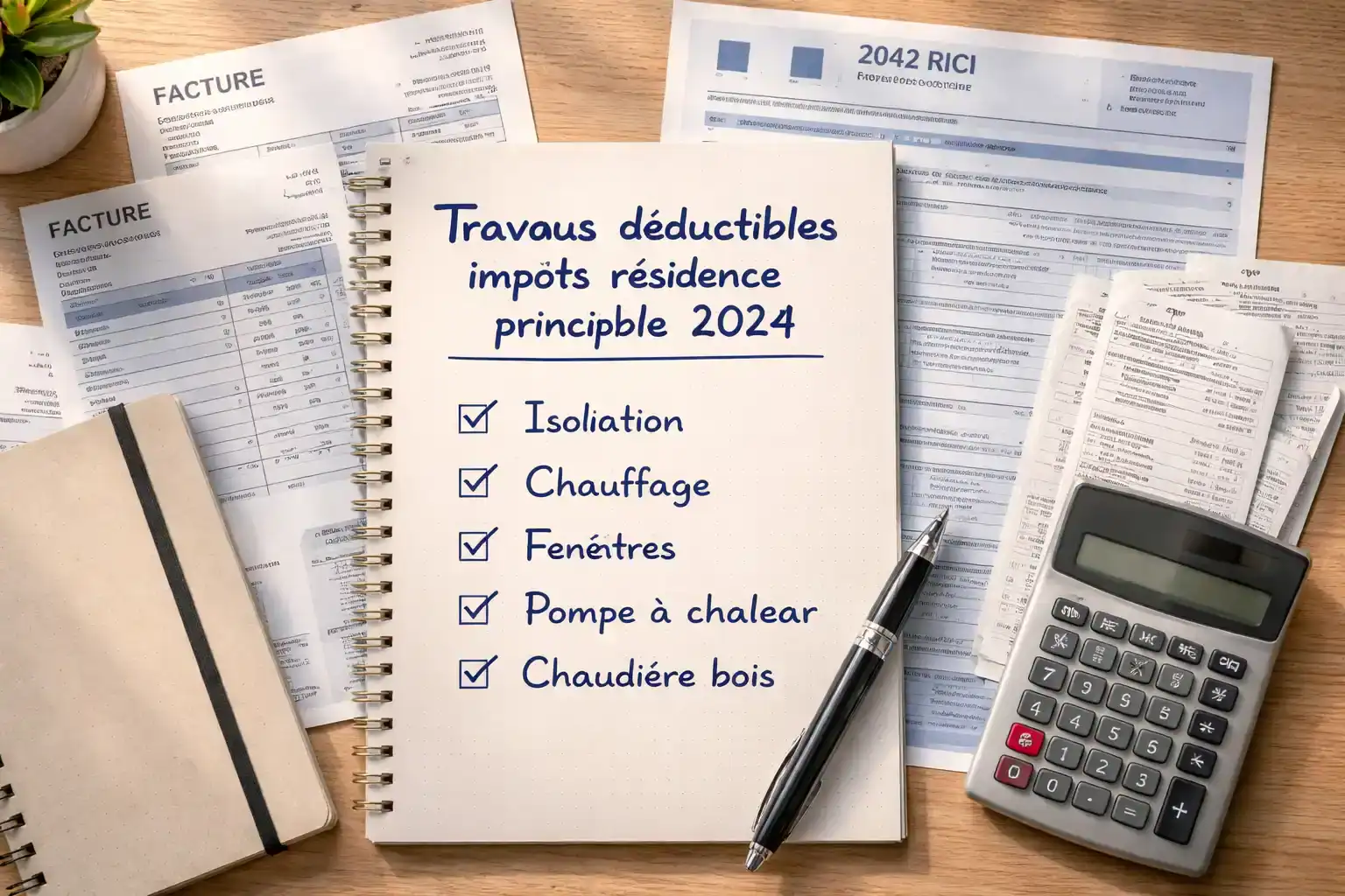 Travaux déductibles impôts résidence principale 2024 sur bureau