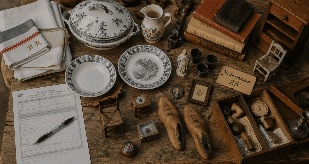 vide maison 25 table objets anciens