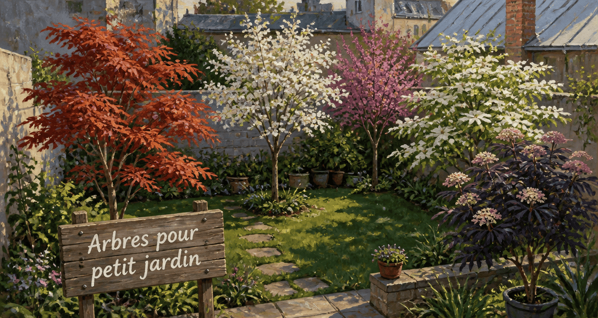 arbres pour petit jardin illustration 5 variétés