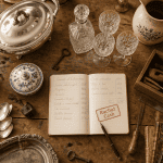 brocanteurs dordogne objets anciens sur table