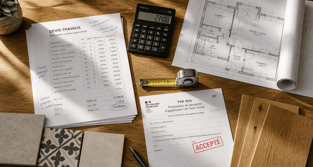 comment savoir si tva à 10 ou 20 travaux, bureau architecte devis plan