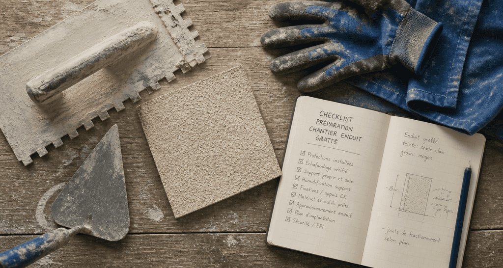 outils et checklist enduit gratte