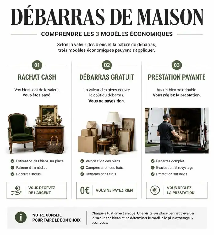 Infographie des services de débarras de maison par un brocanteur dans le 62