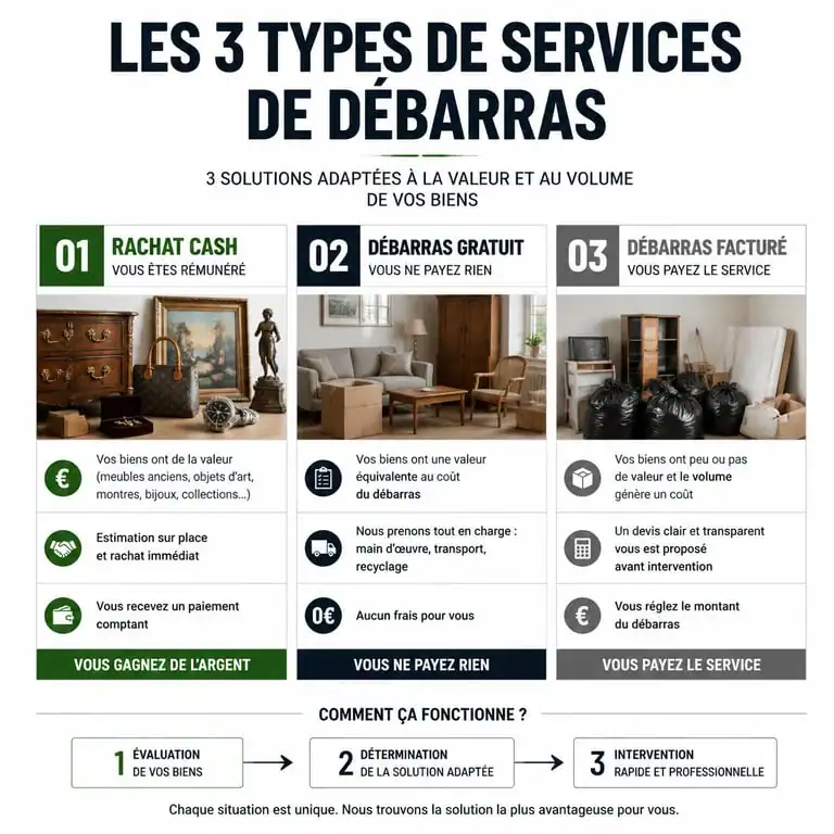 Comparatif des services de débarras et brocanteurs en Dordogne