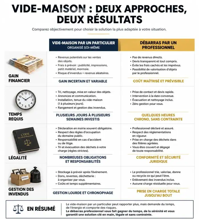 Comparatif vide-maison et débarras professionnel dans la Nièvre