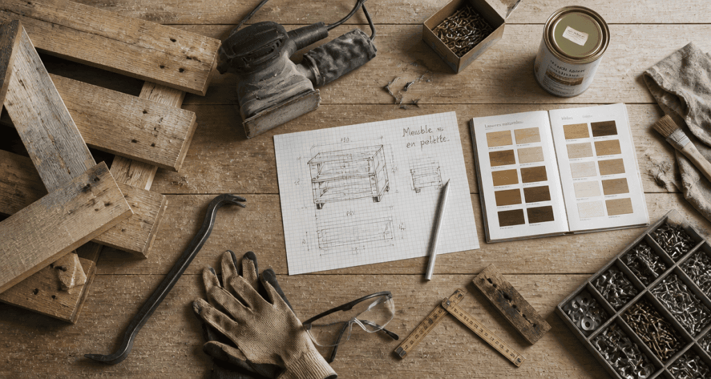 fabriquer meuble palette outils atelier