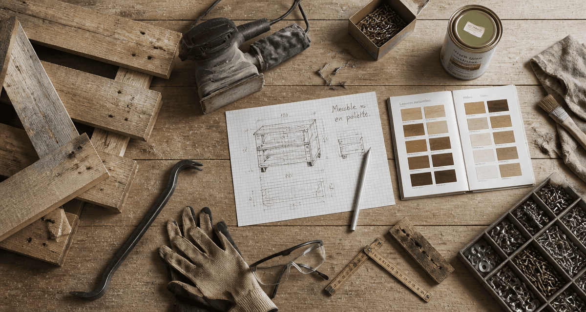 fabriquer meuble palette outils atelier