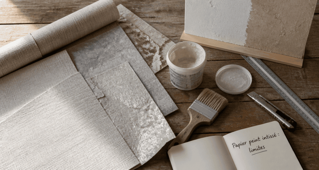 inconvénients papier peint intissé, outils et échantillons
