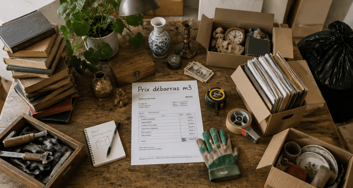 prix débarras m3 bureau objets à débarrasser