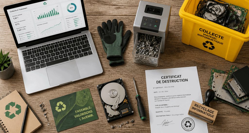 recyclage matériel informatique professionnel sur bureau