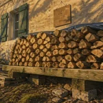 Comment ranger du bois : bûches empilées pour séchage optimal