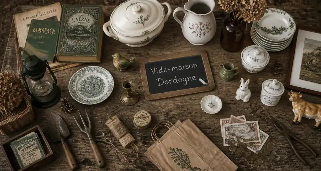vide maison 24 table objets anciens dordogne