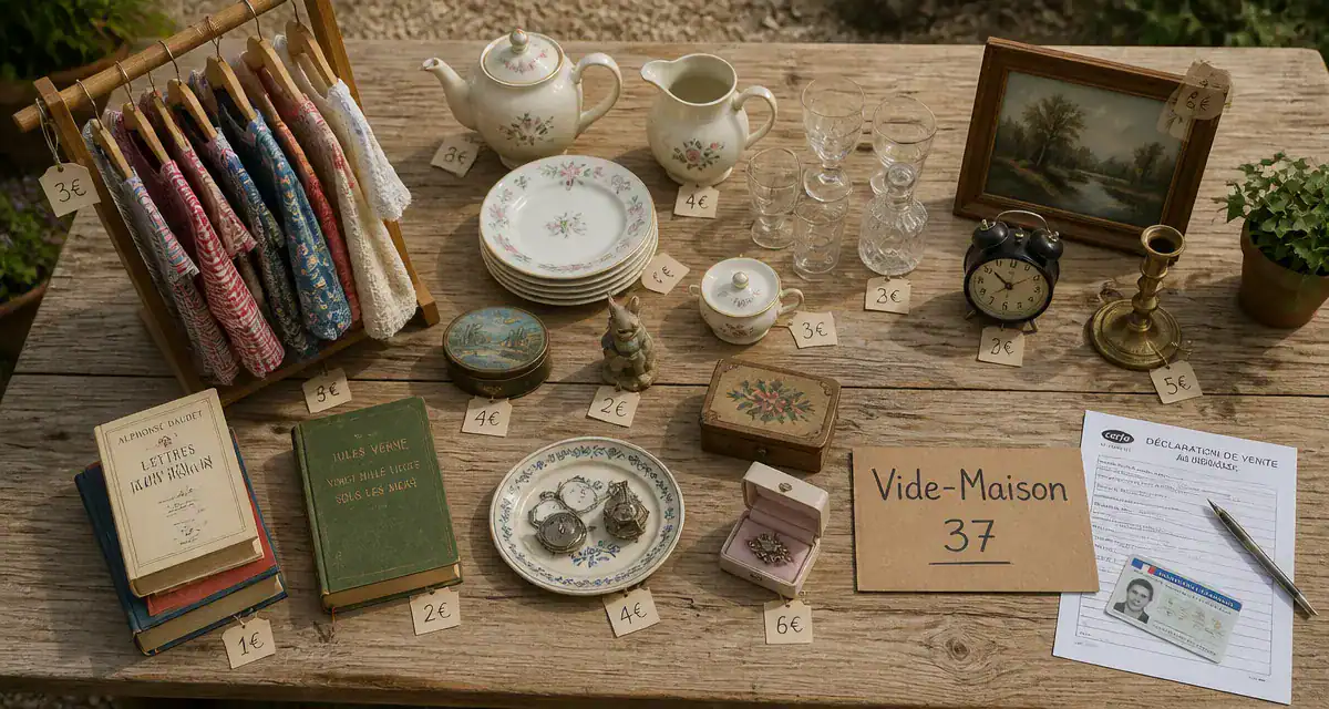 vide maison 37 table objets et déclarations