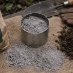 Cendres jardin dans un potager : pot de cendres de bois