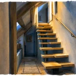 Escalier en pas japonais en bois : gain de place et sécurité à vérifier