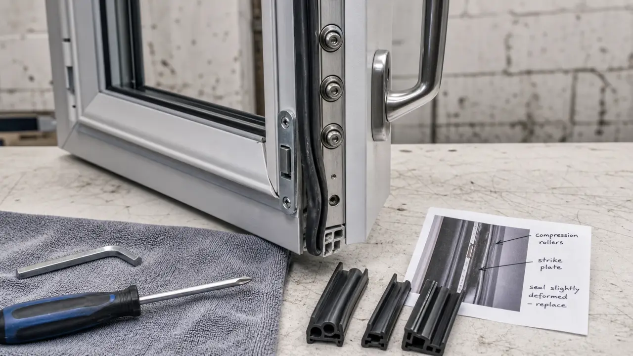 Mode hiver fenetres : galets de compression réglage sans forcer les joints