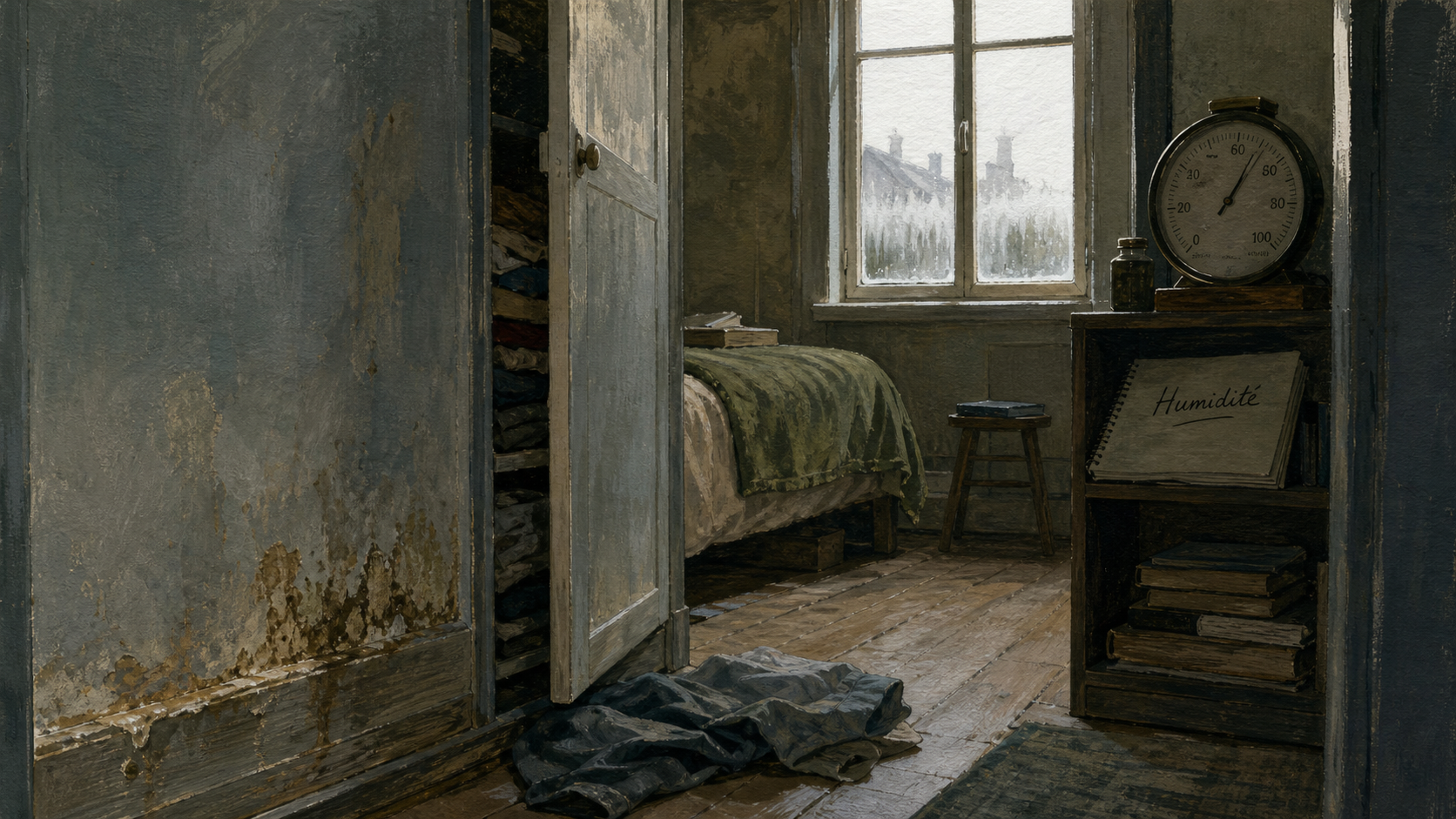 Odeur humidité maison : moisi et traces d’humidité au mur