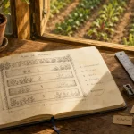 Potager plan : carnet avec rotation des cultures