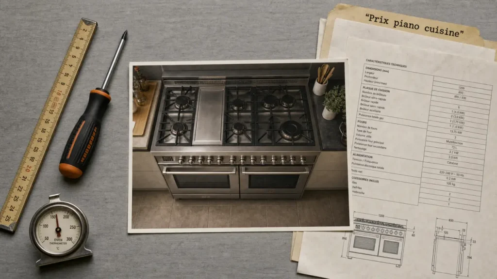 Prix piano cuisine : 569 € à 2793 €, gaz, induction ou mixte ?