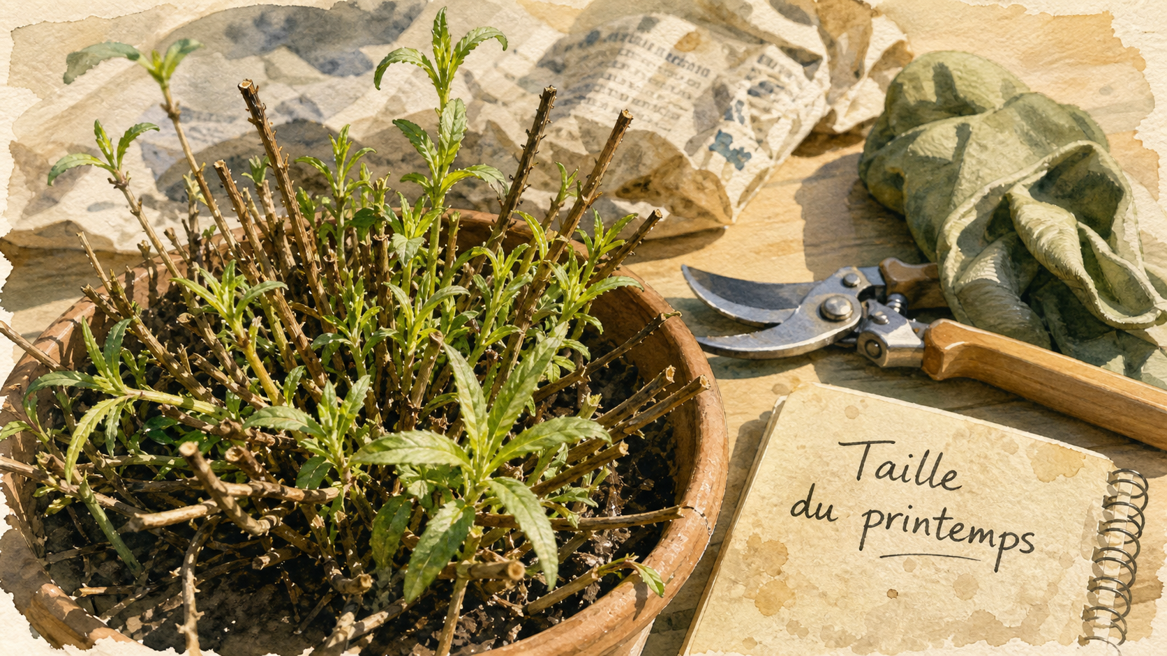 Quand tailler la verveine : taille de printemps en pot, jeunes pousses vertes