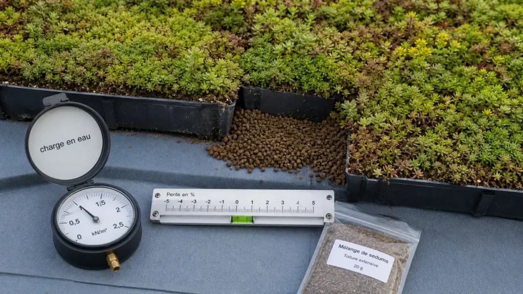 Toiture sedum : poids, pente et format, les trois vérifications qui sécurisent le projet