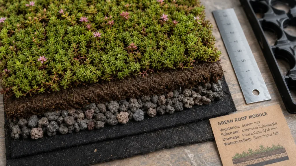 Toiture végétalisée en sedum : sécheresse, drainage et formats à choisir sans se tromper