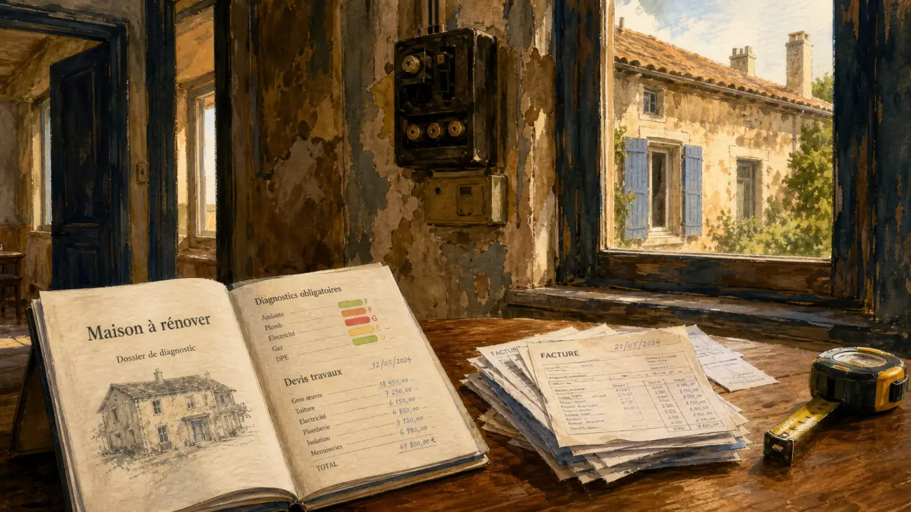 Vendre une maison avec travaux : dossier, diagnostics et devis datés