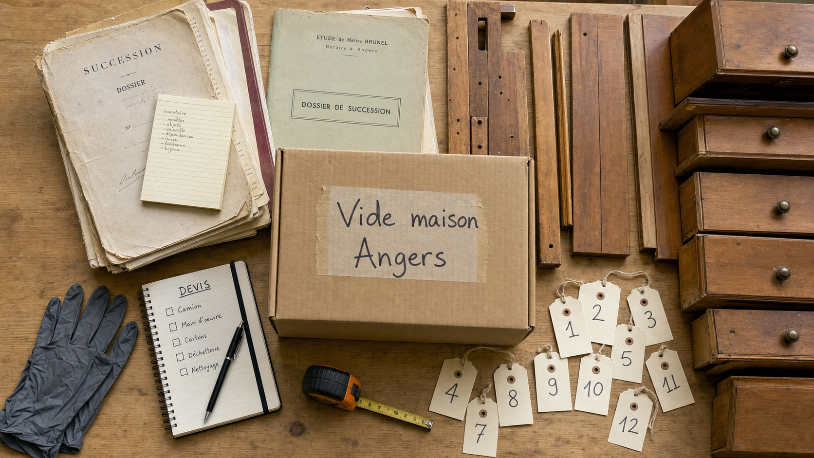 Vide maison Angers : documents de succession et devis sous 24h