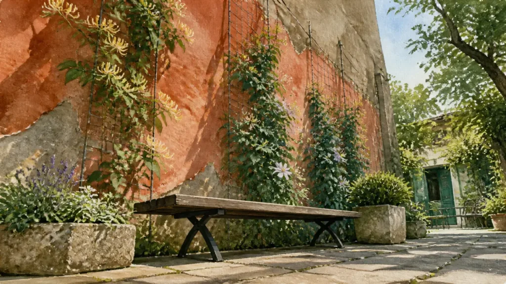 Mur extérieur nu : plantes grimpantes, peinture ou mur végétal pour le transformer sans gros travaux