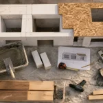 cuisine d'été a faire soi meme en béton cellulaire DIY