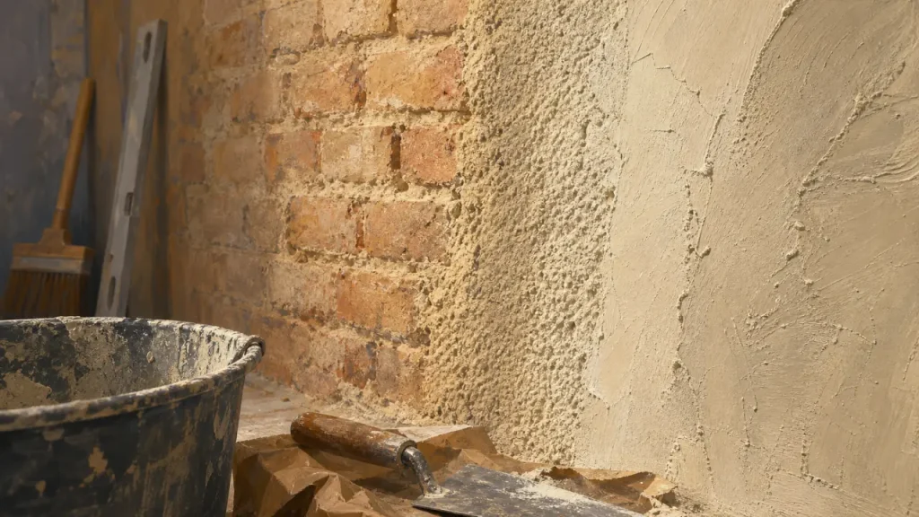 Brique intérieure : chaux, plâtre ou ciment-chaux, le bon enduit selon le mur