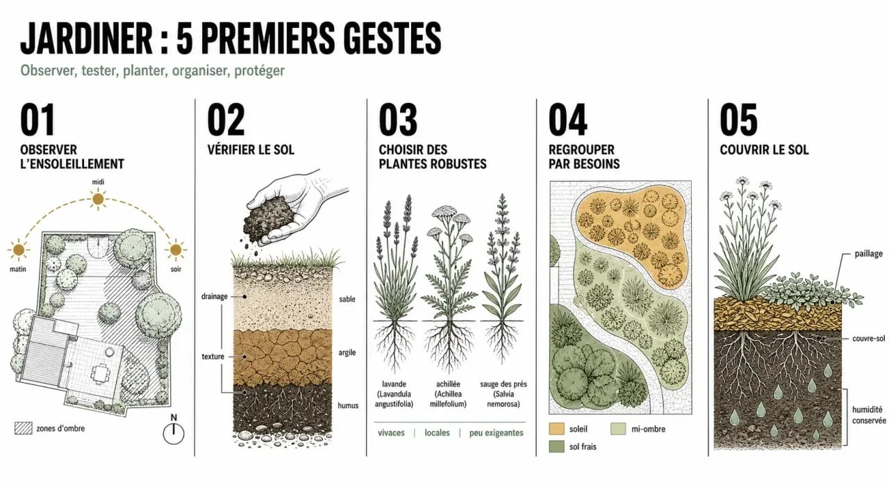 Jardiner facile : étapes simples pour créer un jardin à faible entretien