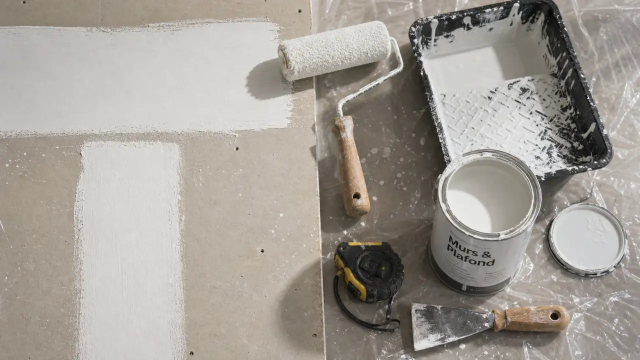 Peinture pour plafond et mur mat velouté lessivable