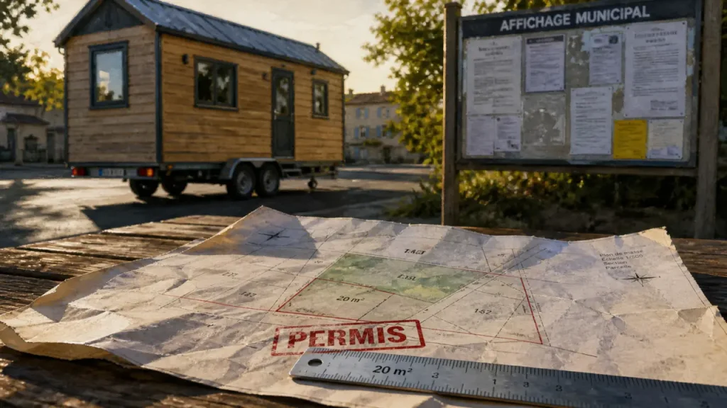 Tiny house et permis de construire : surface, terrain et mobilité, les trois critères qui décident du dossier