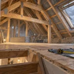 Aménager ses combles, vue intérieure en cours d’aménagement des combles