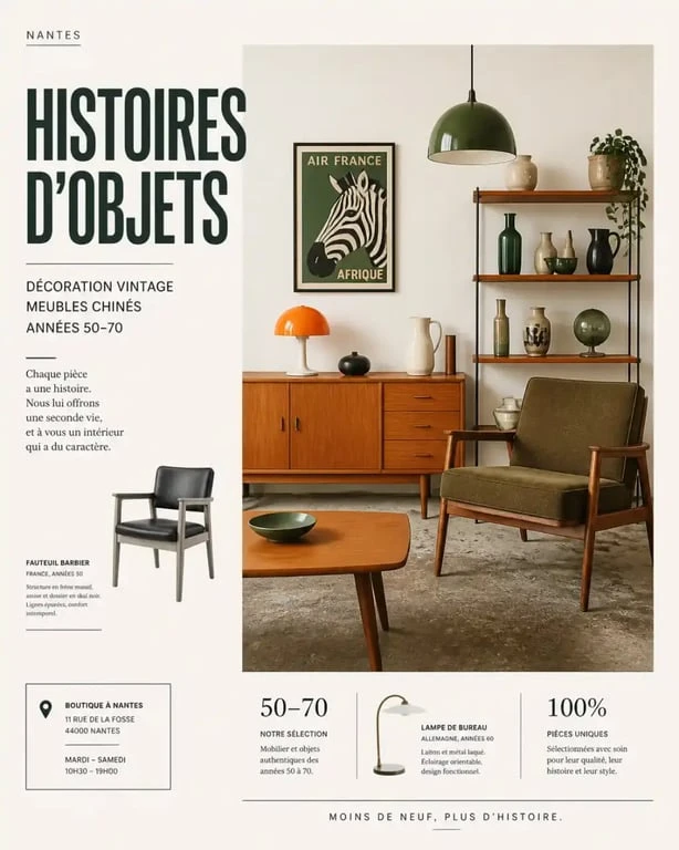 Boutique de décoration vintage à Nantes