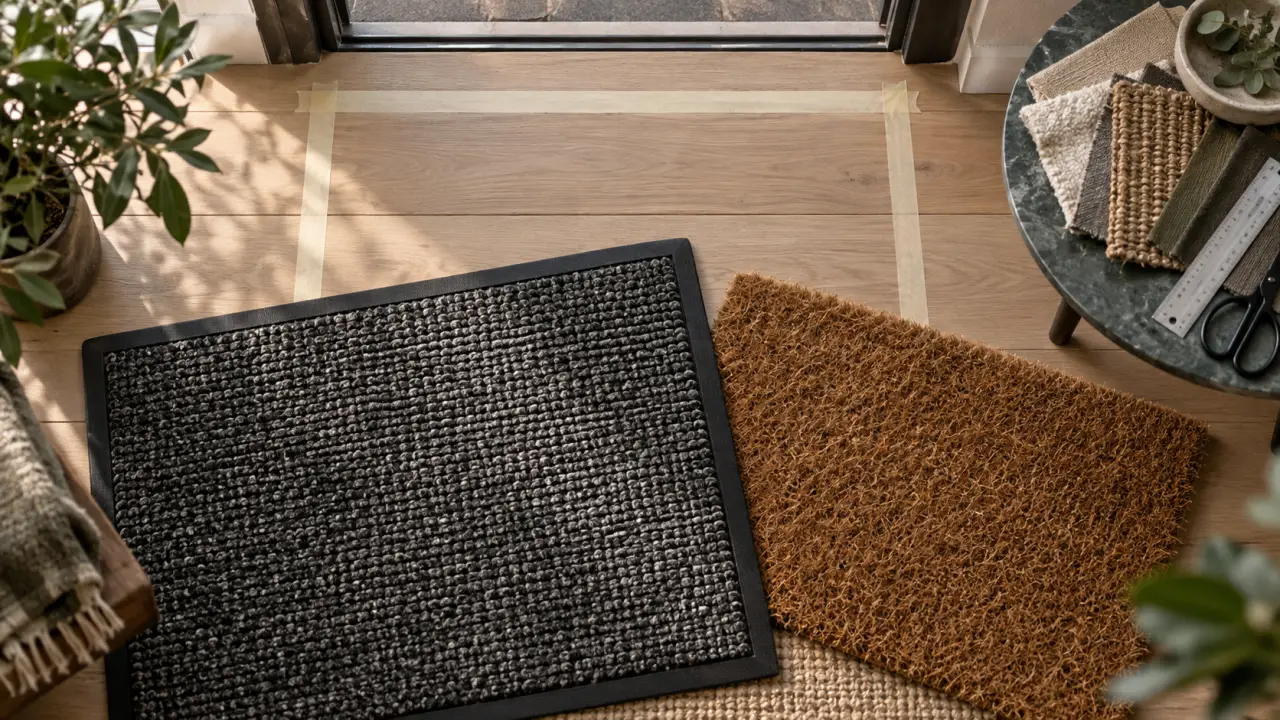 Tapis et paillasson : seuil de porte, tapis d’entrée antidérapant et paillasson en coco