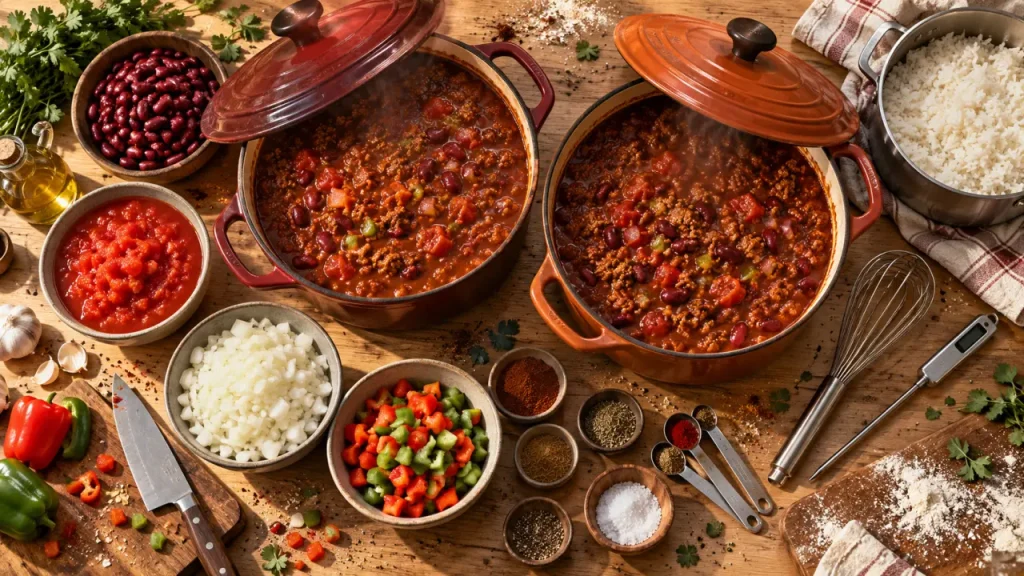 Repas pour 20 personnes : un chili la veille, des quantités justes et un service sans stress