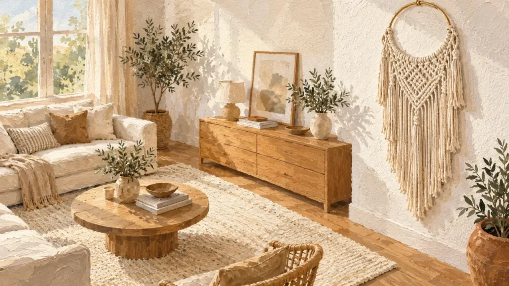 Déco macramé : du relief sur les murs sans surcharger la pièce