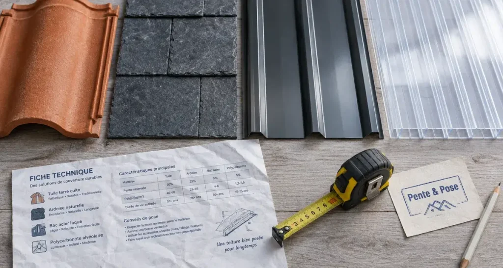 Matériaux de couverture pour toiture : l’esthétique compte, mais la pente décide