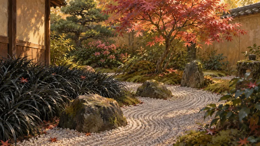 Les plantes japonaises structurent un jardin zen, même dans un petit espace