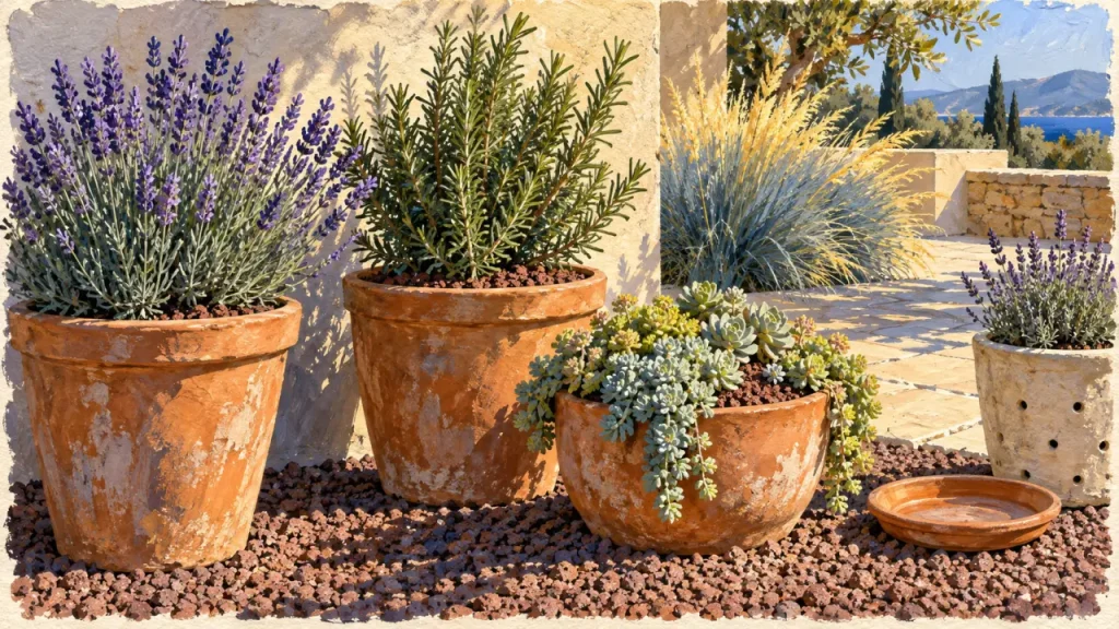 Quelles plantes choisir pour une terrasse plein soleil : chaleur, sécheresse et hiver